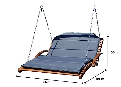 ASS Hängeliege Doppelliege Hollywoodliege aus Holz Lärche Macao-Lounger (ohne Gestell) - 7